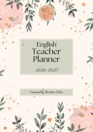 Agenda per insegnanti - Teacher planner 2026-27