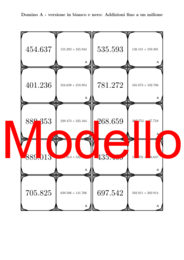 Domino - Addizioni fino a un milione | Attività Matematica