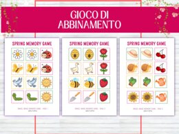 Memory di Primavera Stampabile – Gioco di Memoria + Carte Inglese Immagine-Parola, Attività Didattica Infanzia e Primaria, Allenamento - English vocabulary - giochi in inglese - Spring - Giochi educativi riempitempo - ripasso del vocabolario