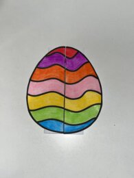 Uovo apribile con pulcino - biglietto Pasqua