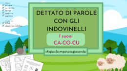 DETTATO DI PAROLE CON GLI INDOVINELLI: I SUONI CA-CO-CU