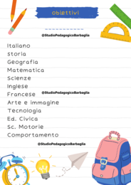 Scheda obiettivi scolastici - Punta al tuo traguardo!