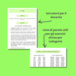 Prerequisiti di Lettura: Test d'Ingresso e Metafonologia Orale | Infanzia e Prima Primaria
