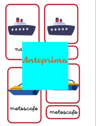 Nomenclatura Montessori-i mezzi che solcano il mare-italiano classe prima e seconda