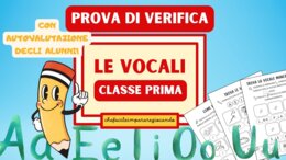 VERIFICA - LE VOCALI - CLASSE PRIMA