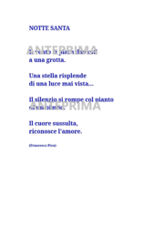 NOTTE SANTA - POESIA DI NATALE