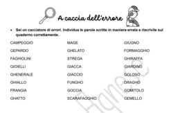Esercizi di ortografia classe 2° primaria