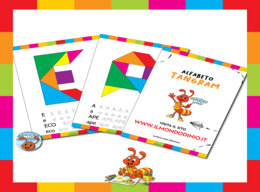 Numeri e alfabeto (con lettere straniere) con forme geometriche + Pregrafismo
