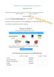 CLIL scienze 3^: metodo scientifico / materiali - CLIL science Year 3: scientific method/materials
