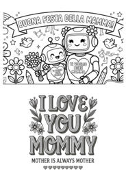 FESTA DELLA MAMMA UN BELLISSIMO DISEGNO DA COLORARE