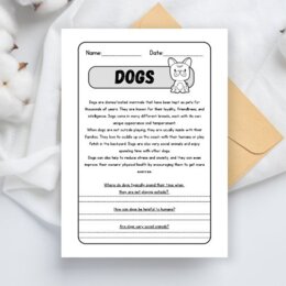 Lettura e comprensione in inglese - Dogs