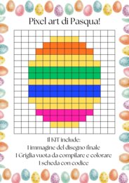 Pixel art di Pasqua_uovo giallo