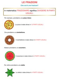 Le frazioni - kit per la Terza elementare
