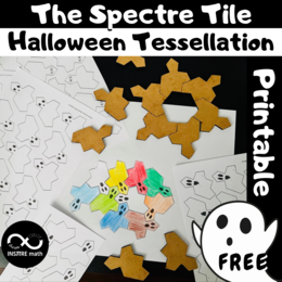 FREE Collaborative Halloween Bulletin Board Tessellation Project Math Activity