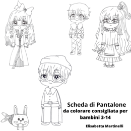 Scheda di Pantalone da colorare