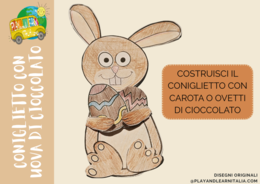 UN CONIGLIETTO CON OVETTI DI CIOCCOLATO