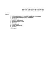 Ripasso di matematica classe quarta a tema OLIMPIADI
