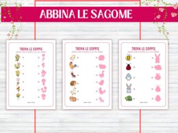 Attività di Logica di Primavera - Matematica prescolare - Trova l'intruso - Abbinamento di Coppie - Discriminazione visiva