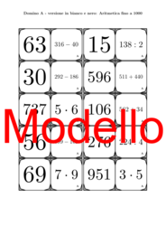 Domino | Aritmetica fino a 1000 | Attività Matematica
