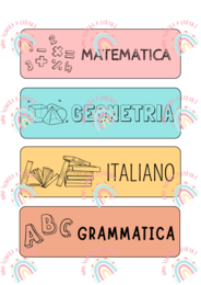 ETICHETTE MATERIE