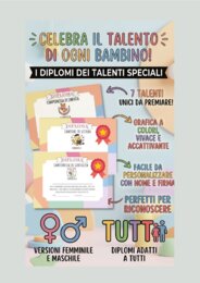 14 DIPLOMI FINE ANNO colorati - kit inclusivo Maestra Jessi