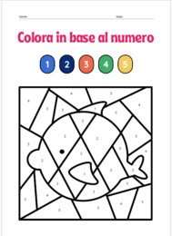 Schede didattiche - Conta e colora