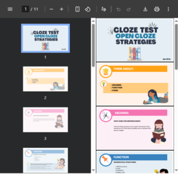 cloze test - open cloze