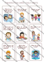 CONVERSATION CARDS - DAILY HABITS | SCHEDE DI CONVERSAZIONE - ABITUDINI QUOTIDIANE