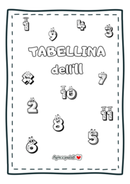 Tabellina dell'11. Il quaderno delle tabelline