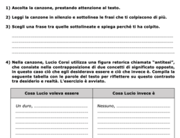 Alla ricerca dell'identità tra desiderio e realtà (attività didattica basata sulla canzone "Volevo essere un duro" di Lucio Corsi)