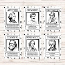 Schede di musica per la scuola primaria - musicisti famosi