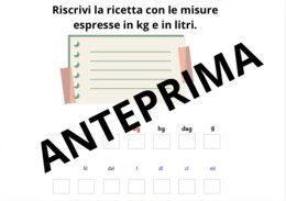 Dolci di carnevale / misure di peso e capacità classe quarta