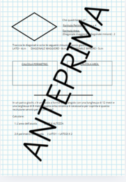 VERIFICA DI GEOMETRIA CL.5 (PERIMETRO E AREA QUADRILATERI)