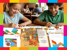 ​Laboratorio per imparare a leggere con Nio: Favola illustrata - Kit Prime Letture in Stampatello Maiuscolo con Tangram dell'Alfabeto e filastrocca delle sillabe - 5-7 anni