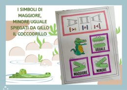 I simboli maggiore, minore e uguale spiegati da Gillo il Coccodrillo