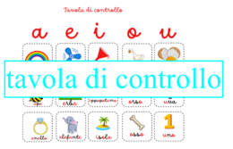 Le vocali classe prima; percorso interattivo in corsivo e stampato maiuscolo
