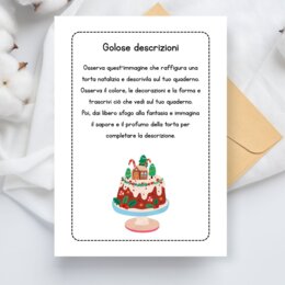 Scheda didattica natalizia – Descrivi la torta di Natale