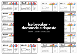 Ice breaker - domande e risposte (prima lezione in inglese)