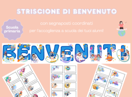 Striscione di benvenuto a tema "spazio".