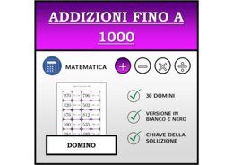 Domino | Addizioni fino a 1000 | Attività Matematica