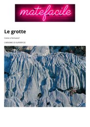 "Come si formano le grotte?"