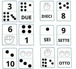Domino numeri entro il 10