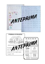 Il Quaderno di Italiano Classe 1° - Lettera F con schede neutre in b/n da completare -