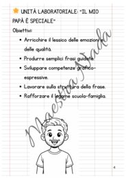 UNITÀ LABORATORIALE: “IL MIO PAPÀ È SPECIALE” Italiano classe prima scuola primaria
