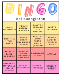 Il BINGO del Buongiorno - Routine del mattino
