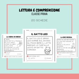 ITALIANO CLASSE PRIMA - lettura e comprensione