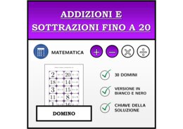Domino | Addizioni e sottrazioni fino a 20 | Attività Matematica