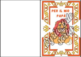 biglietto per la festa del papà colorato e da colorare