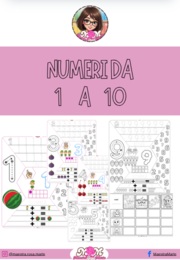 Numeri da 1 a 10 schede e UDA