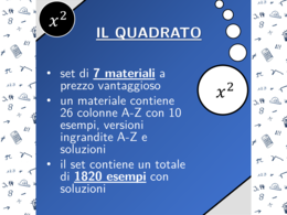 Quadrato dei numeri naturali | matematica | Pacchetto promozionale
